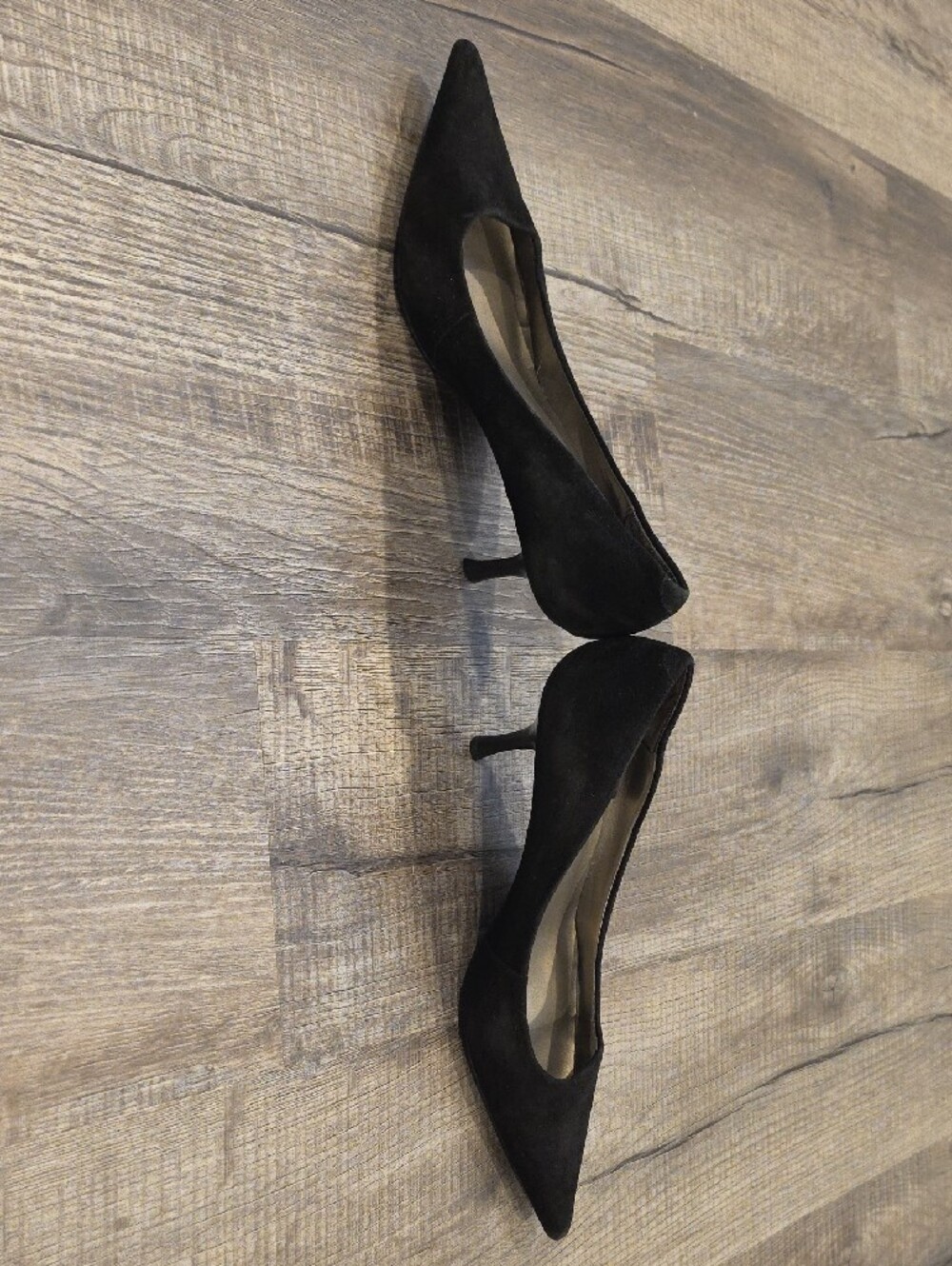 Nine West Black Pointed-Toe Suede Pumps 9.5 - Picture 2 of 5